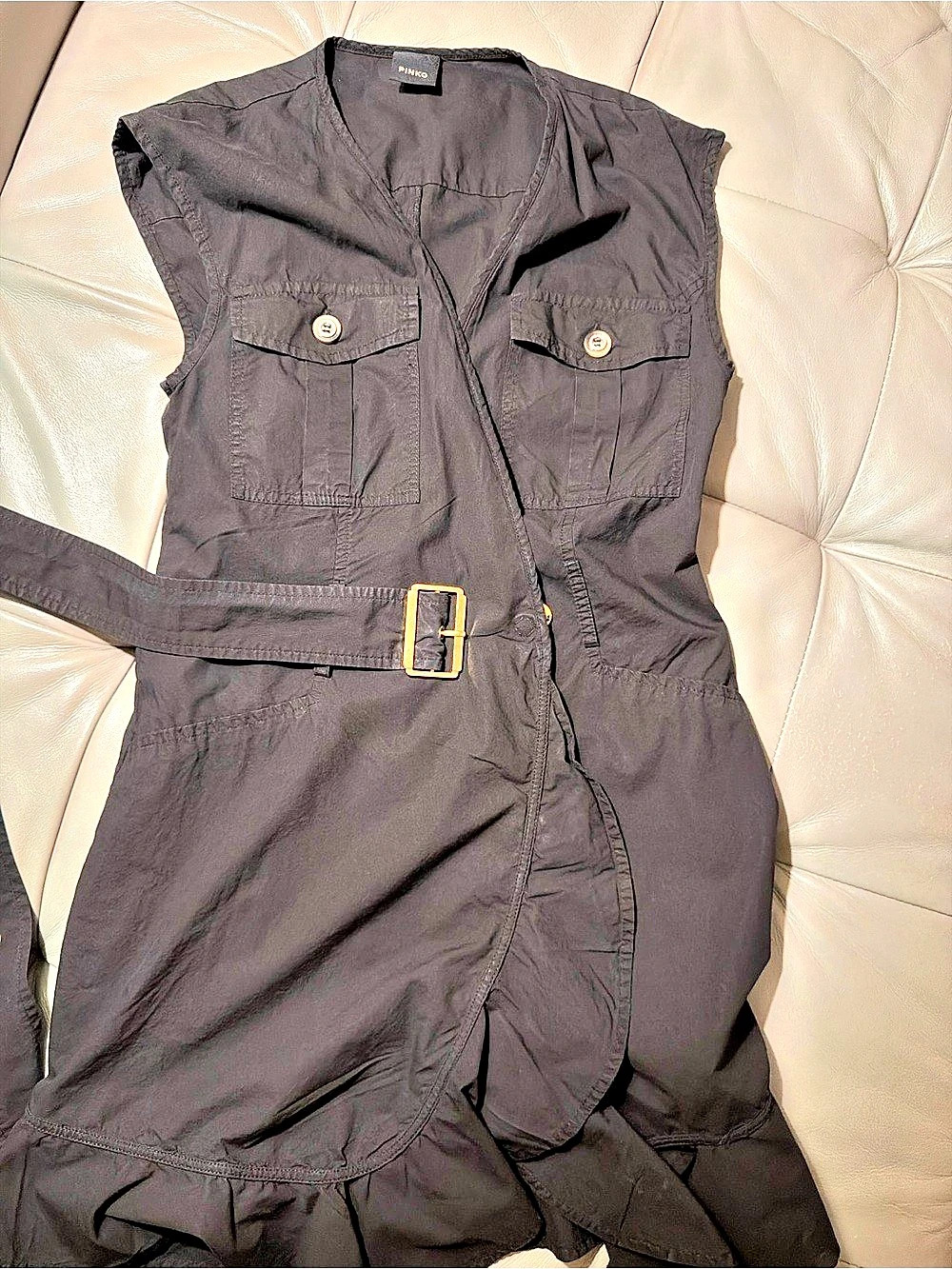 Pinko Black Utility Mini Dress Like New